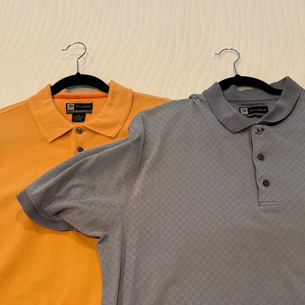 Jos. A. Bank Polo Shirts - Orange and Gray Pair